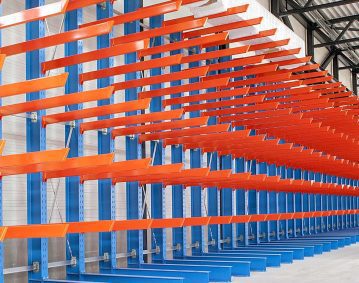 Double Single Side Shelving System Heavy Duty Cantilever Racking