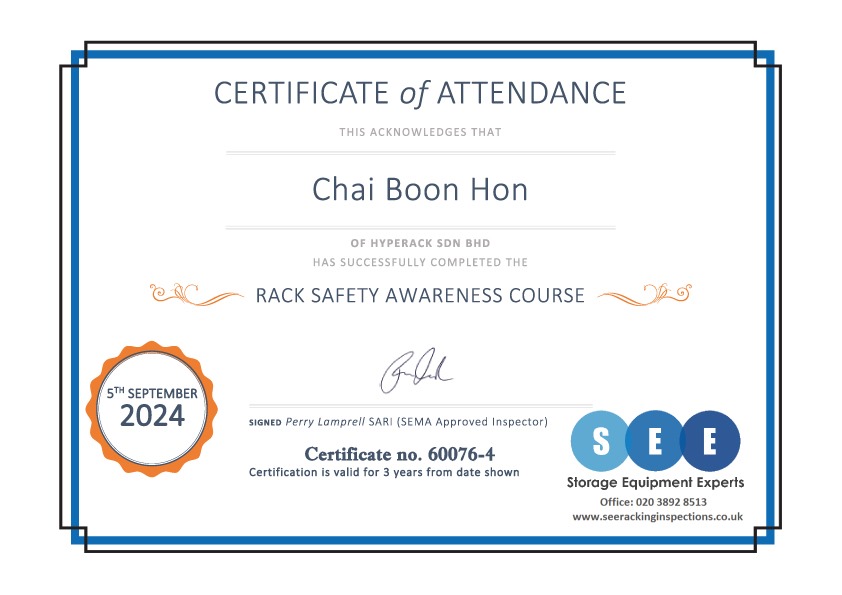 Safety Awareness Certificate 2024